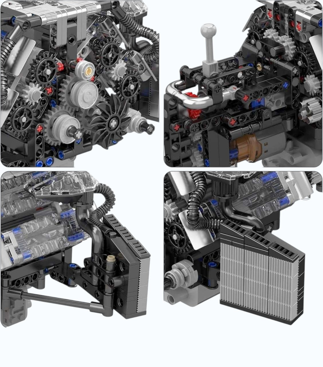 W12 Twin Turbo Engine Electric Kit with Moving Parts